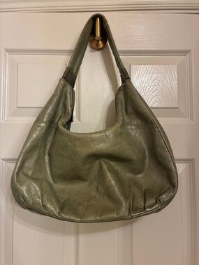 HOBO Olive Leather Shoulder Hobo Bag